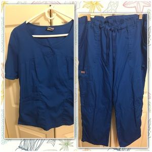 Royal Blue Cherokee Scrub Set